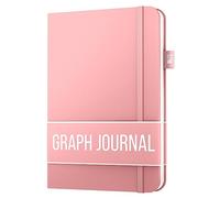 Graph paper Notebook for writing | 150 pages A5 Squared notebook, 120gsm Thick Paper with Sticky Notes, pen holder, band, (V) leather hard cover| Scribbles That Matter graph notebook, 5.75x8.2 inches