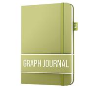 Graph paper Notebook for writing | 150 pages A5 Squared notebook, 120gsm Thick Paper with Sticky Notes, pen holder, band, (V) leather hard cover| Scribbles That Matter graph notebook, 5.75x8.2 inches