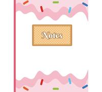 Graph Paper Notebook - Ice Cream Theme | Cute Sprinkles Cover, 110 Pages, 7.5" x 9.25": Fun Graph Paper Journal for Students, Kids, Artists, Math, Drawing, and Note-Taking