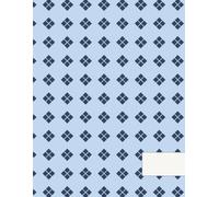 Graph Paper Notebook: Large 8.5 x 11 Grid Journal with Navy Rhombus Pattern on Pale Blue for Math, Notes & Structured Writing