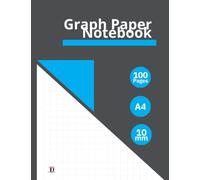 Graph Paper Notebooks|10 mm Squares Maths Notebook|A4 Professional Graph Pad| Mathematics (Maths), Science, Graph, Architects, Engineers & Designer 100 Pages, Quality White Paper