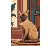 Graph Ruled Notebook Burmese: A5 96-page Grid Paper Notebook, Quad Ruled, Paws and Graphs: A Burmese cat Inspired Grid Ruled Notebook for school and studies