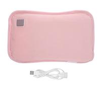 Graphene Electric Hand Warmer Heating Pillow, USB Plug - in Pocket Handwarmer with 3 - Temp Control, Foldable Flannel Heater for Office, Travel, and Outdoor (Pink)