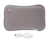 Graphene Electric Hand Warmer Heating Pillow, USB Plug - in Pocket Handwarmer with 3 - Temp Control, Foldable Flannel Heater for Office, Travel, and Outdoor (Grey)
