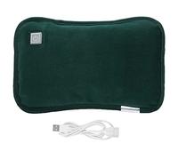 Graphene Electric Hand Warmer Heating Pillow, USB Plug - in Pocket Handwarmer with 3 - Temp Control, Foldable Flannel Heater for Office, Travel, and Outdoor (Dark Green)