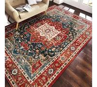 Graphene Electric Heated Rug Floor Carpet, Heated Area Rug Heater Floor Mat with Timer, Floor Heating Mat Fast Heating Foot Warmer Indoor Space Heater for Living Room Bedroom Office,03,100*200cm