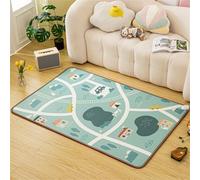 Graphene Electric Heating Carpet, Soft Plush Heated Rug with Thermostat and Timer, for Home Office, Playroom, and Under Desk Use