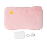 Graphene Heating Hand Warmer Intelligent Constant Temperature Hand Heater USB Charging for Home Office Winter Use Portable Skin Friendly Polyethylene Material 529g 5000mAh Power (Rosa)