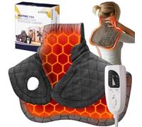 Graphene Infused Electric Heating Pad, Weighted Heat Pads for Neck, Shoulders and Back, FSA Eligible Items Only, Heating Pad with 4 Stop Timers