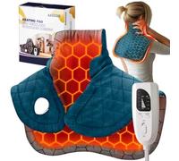 Graphene-Infused Heating Pad for Neck, Shoulder, and Back Pain Relief, Enhanced Weighted 3X Deeper Heat Therapy with 6 Temperature Settings and 4