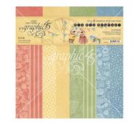 Graphic 45 12x12 Patterns & Solids Pack- Hip Hip Hooray!