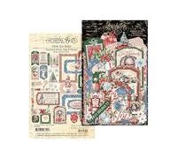 Graphic 45- Chipboard Tags & Frames- Deck The Halls