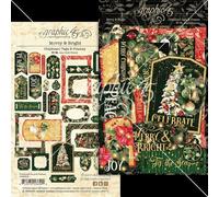Graphic 45 Die-Cut Assortment-Tags & Frames, Merry & Bright