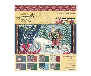Graphic 45 Double-Sided Paper Pad 8"X8" 24/Pkg-Let It Snow