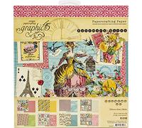 Graphic 45 GR4502103 Ephemera Queen Pad, 8 inch x 8 inch, 24 Sheet