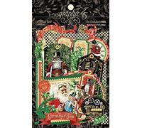 Graphic 45 GR4502124 Christmas Time Die-Cut Pad, Assortment, 51 Pieces