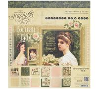Graphic 45 Portrait of a Lady Paper Pad, Multi-Colour, 8 x 8-Inch