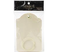 Graphic 45 Regular Tag Album-Ivory, Brass