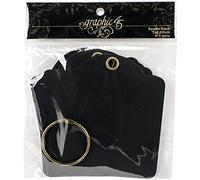 Graphic 45 Square Tags Black