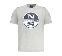 Graphic Cotton Crew Neck T-Shirt - male - North Sails - T-Shirts - Gray - S - Tops S