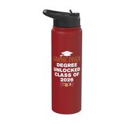 Graphic Design Degree Unlocked Class of 2026 Grad Stainless Steel Insulated Water Bottle