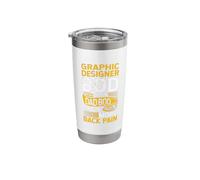 Graphic Designer BOD Like A Dad BOD Art Director Illustrator Stainless Steel Insulated Tumbler