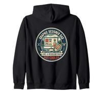 Graphic Designer Dad Creative Design Art Tools Father's Day Zip Hoodie