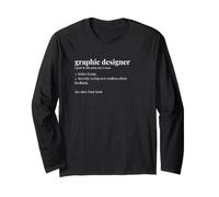 Graphic Designer Dictionary Funny Pixel Pusher Long Sleeve T-Shirt