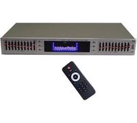 Graphic Equalizer, 20 Band Hifi Audio Equalizer, Digital Graphic Effects Tuning Equalizer, LED Spectrum Display, Built-in Bluetooth And Remote Control, Perfect For Recording Studio(B)