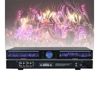 Graphic Equalizer, 22-Band Audio Equalizer, Dual Channel Professional Black DJ Equalizer with 10 Preset Effects, Noise Reduction 1U Rack Mount, Hifi Home EQ Tuning Equalizer