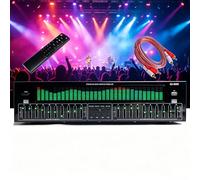 Graphic Equalizer HiFi, 31-Band Digital EQ, 12 Rhythm Patterns, Dual 10-Segment Independent Tuning, Bluetooth 5.4, Noise Reduction for Recording Studio