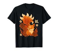 Graphic Fox Kitsune Japanese Nine-Tailed Fox T-Shirt