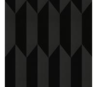 Black Geometric Wallpaper Graphic Groove Textured Vinyl AS Creation 79086-8