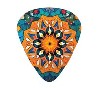 graphic illustration Stylish and durable guitar picks, three types of thin, medium and heavy guitar picks (12 pieces), suitable for guitar, bass, electric guitar, ukulele,
