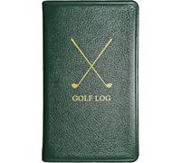 Graphic Image On The Green Golf Journal, Golf Score Log Book, Genuine Full Grain Leather (Green, Compact - 3" x 5") Published & Bound in the USA