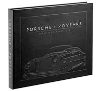 Graphic Image Porsche 70 Years - There Is No Substitute, The Full History of the Car Industry Giant, Illustrated and Detailed, Handbound in Black Leather, Hardcover - Made in The USA