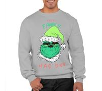 Graphic Impact Every Family Has One Grumpy Unisex Christmas Sweatshirt For Adults And Kids Funny Ugly Rude Novelty Xmas Jumper Festive Sweat(Heather Grey, XL)