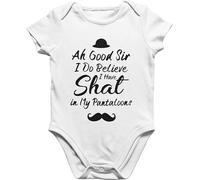 Graphic Impact Funny Ah Good Sir I Do Believe I Have Shat in My Pantaloons Baby Suit Vest Short Sleeves Boy & Girl Baby Grow Vest Bodysuit(White) 6/12 Months