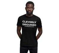 Graphic Impact Funny Cleverly Disguised As A Responsible Adult Funny College Uni Unisex T-Shirt (Black, Large)