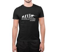 Graphic Impact Funny Evolution Snooker Table Sports Ball Novelty Top T-Shirt (Black, XXLarge)