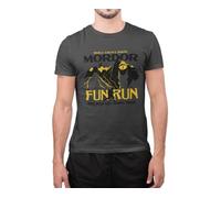 Graphic Impact Funny Fun Run One Does Not Simply Walk Sarcastic Running Printed Adults Unisex T-Shirt (Medium, Dark Grey)