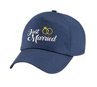 Graphic Impact Funny Just Married Stag Do Printed Adjustable Sport Outdoor for Couples Adults Unisex Baseball Cap(Navy)