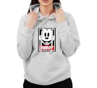 Graphic Impact Funny Kids Inspired Cartoon Cute Mouse Face Printed Kids Adults Unisex Printed Hoodie (Grey, XXLarge)