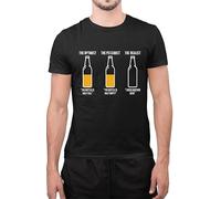 Graphic Impact Funny Mens Beer Half Full Half Empty I Need Another Sarcastic T-Shirt (Large - Black)