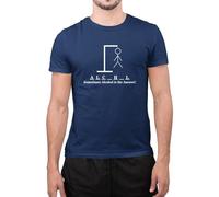 Graphic Impact Funny Sometimes Alcohol is The Answer Party Man Top T-Shirt (Navy Blue, XLarge)