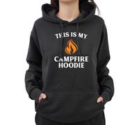 Graphic Impact Funny This Is My Campfire Hoodie Vacation Amazing Novelty Hoodie (Small, Black)