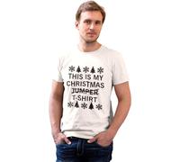 Graphic Impact Funny This is My Christmas Jumper T-Shirt Ugly Christmas Jumper T-Shirt Unisex (White, Medium)