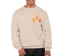 Graphic Impact Gingerbread Man Sweatshirt for Kids Adults Novelty Ugly Sweaters Xmas Jumper Day Funny Matching Pullover Christmas Collection Star Sweatshirt(Sand, M)