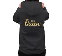 Graphic Impact Her King His Queen Matching Set Him And Her Unisex Hoodie Novelty Design Gift Idea Wife Husband Girlfriend Boyfriend Love Valentines Day Couples Matching Hoodies(Black,Queen,S)