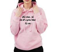 Graphic Impact I'm The Problem It's Me Slogan Hoodie Novelty Jumpers Personalised Hooded Sweater Unisex Gifts for Her or Him(L,Pink)